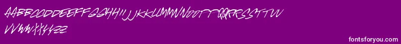 McgurrScript Font – White Fonts on Purple Background