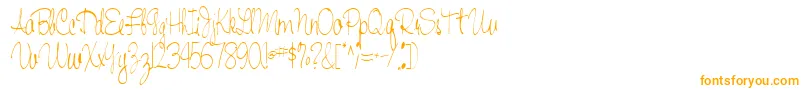 Czcionka Handwriting53Regular – pomarańczowe czcionki