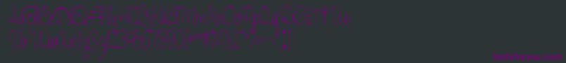 Шрифт Handwriting53Regular – фиолетовые шрифты на чёрном фоне