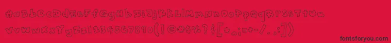 Toony Font – Black Fonts on Red Background