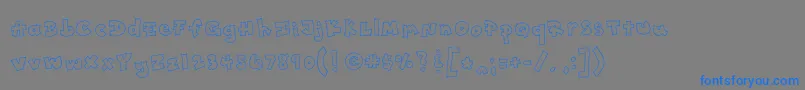 Toony Font – Blue Fonts on Gray Background
