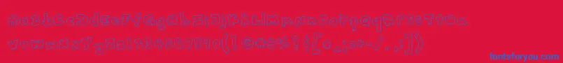 Toony Font – Blue Fonts on Red Background