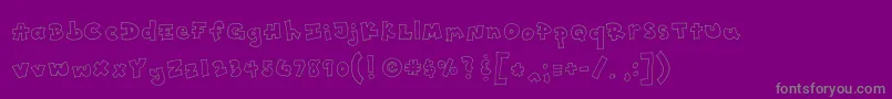Toony Font – Gray Fonts on Purple Background