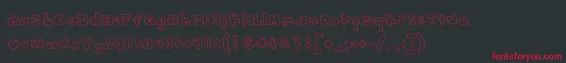 Toony Font – Red Fonts on Black Background