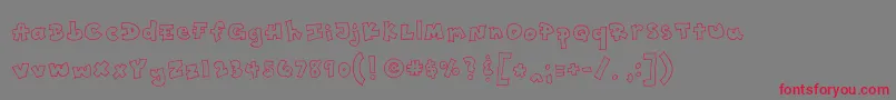 Toony Font – Red Fonts on Gray Background