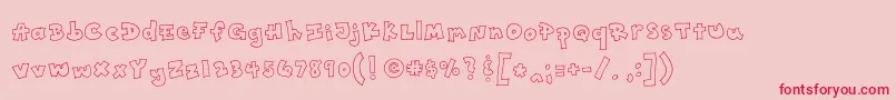 Toony Font – Red Fonts on Pink Background