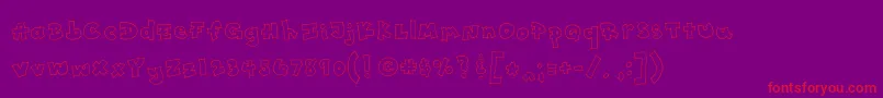 Toony Font – Red Fonts on Purple Background