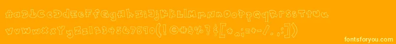 Toony Font – Yellow Fonts on Orange Background