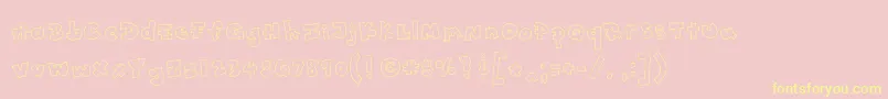 Toony Font – Yellow Fonts on Pink Background