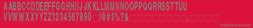 Deada Font – Gray Fonts on Red Background