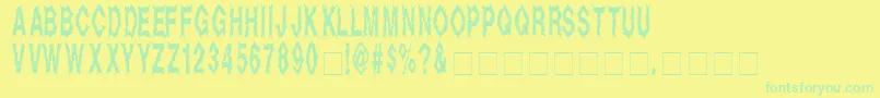 fuente Deada – Fuentes Verdes Sobre Fondo Amarillo