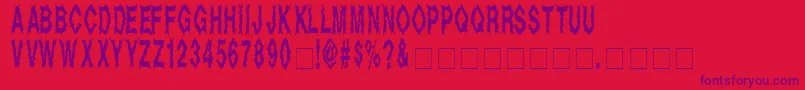 Deada Font – Purple Fonts on Red Background