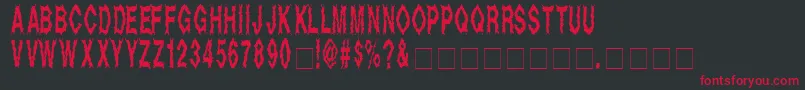 Deada Font – Red Fonts on Black Background