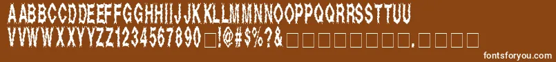 Weitere Informationen zur Deada-Schriftart Deada-Schriftart – Weiße Schriften auf braunem Hintergrund