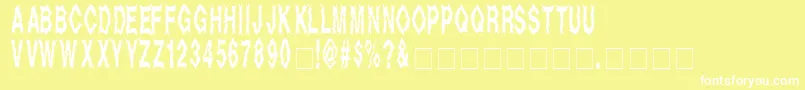 Deada Font – White Fonts on Yellow Background