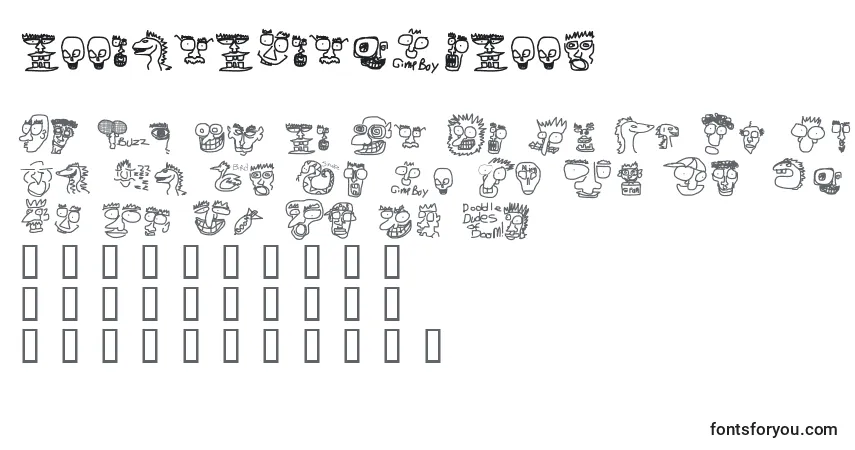 Schriftart DoodleDudesOfDoom – Alphabet, Zahlen, spezielle Symbole