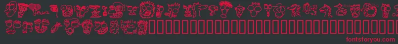 DoodleDudesOfDoom Font – Red Fonts on Black Background