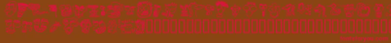 DoodleDudesOfDoom Font – Red Fonts on Brown Background