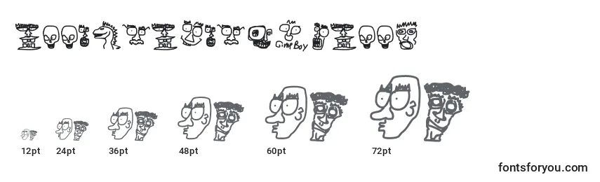 DoodleDudesOfDoom Font Sizes
