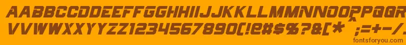 CyberfallItalic Font – Brown Fonts on Orange Background