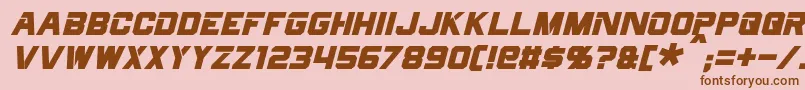 CyberfallItalic Font – Brown Fonts on Pink Background