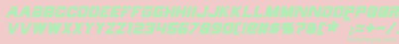 CyberfallItalic Font – Green Fonts on Pink Background