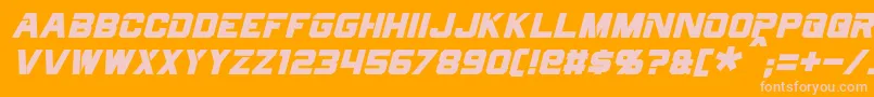 CyberfallItalic Font – Pink Fonts on Orange Background