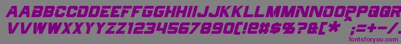 Шрифт CyberfallItalic – фиолетовые шрифты на сером фоне