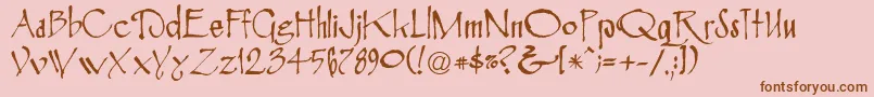 RosemaryRoman Font – Brown Fonts on Pink Background