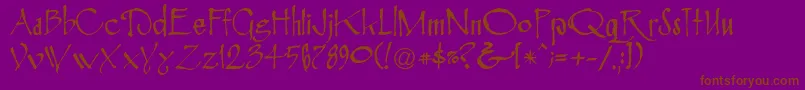 RosemaryRoman Font – Brown Fonts on Purple Background