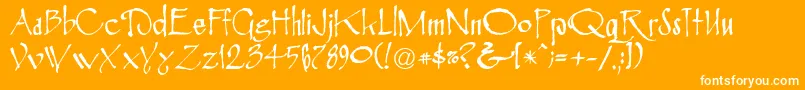 RosemaryRoman Font – White Fonts on Orange Background