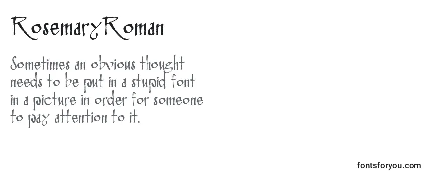 Review of the RosemaryRoman Font