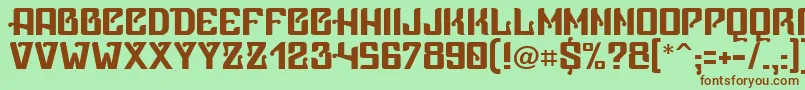 Vicep ffy Font – Brown Fonts on Green Background