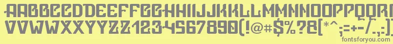 Vicep ffy Font – Gray Fonts on Yellow Background