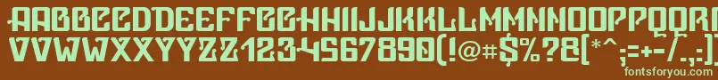 Vicep ffy Font – Green Fonts on Brown Background