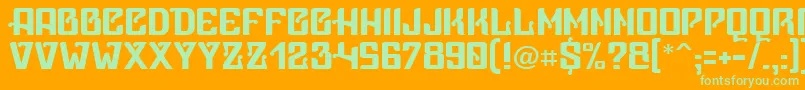 Vicep ffy Font – Green Fonts on Orange Background