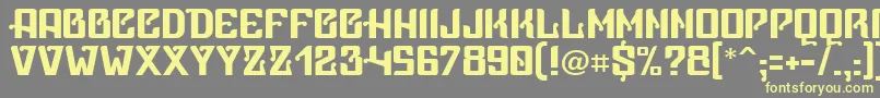 フォントVicep ffy – 黄色のフォント、灰色の背景