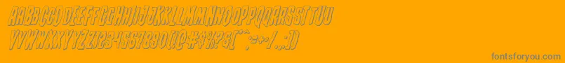 Creepycrawlers3Dital Font – Gray Fonts on Orange Background