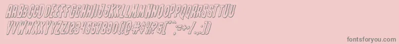 Creepycrawlers3Dital Font – Gray Fonts on Pink Background