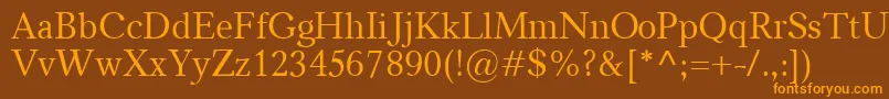 Carniola Font – Orange Fonts on Brown Background
