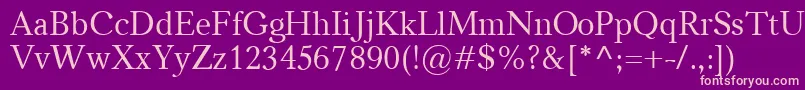 Carniola Font – Pink Fonts on Purple Background