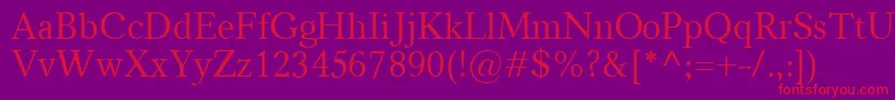 Carniola Font – Red Fonts on Purple Background