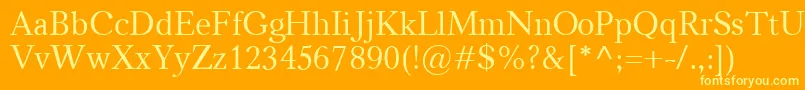 Carniola Font – Yellow Fonts on Orange Background