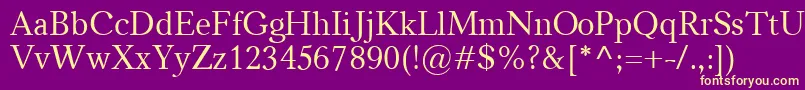 Carniola Font – Yellow Fonts on Purple Background