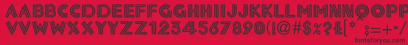 Eklekti0 Font – Black Fonts on Red Background