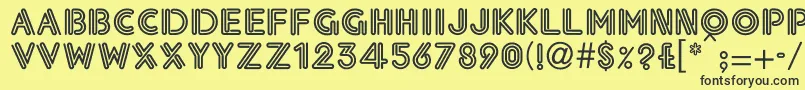 Eklekti0 Font – Black Fonts on Yellow Background