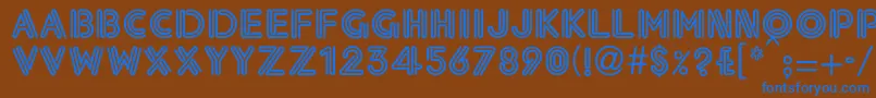 Eklekti0 Font – Blue Fonts on Brown Background