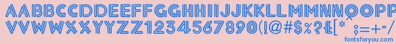 Eklekti0 Font – Blue Fonts on Pink Background
