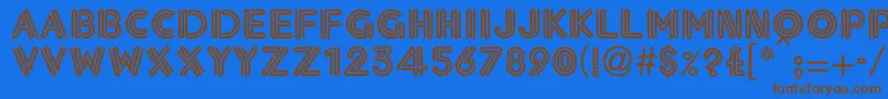 Eklekti0 Font – Brown Fonts on Blue Background