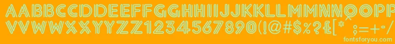 Eklekti0 Font – Green Fonts on Orange Background